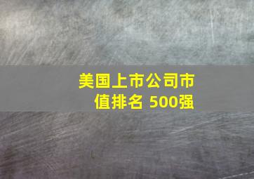 美国上市公司市值排名 500强